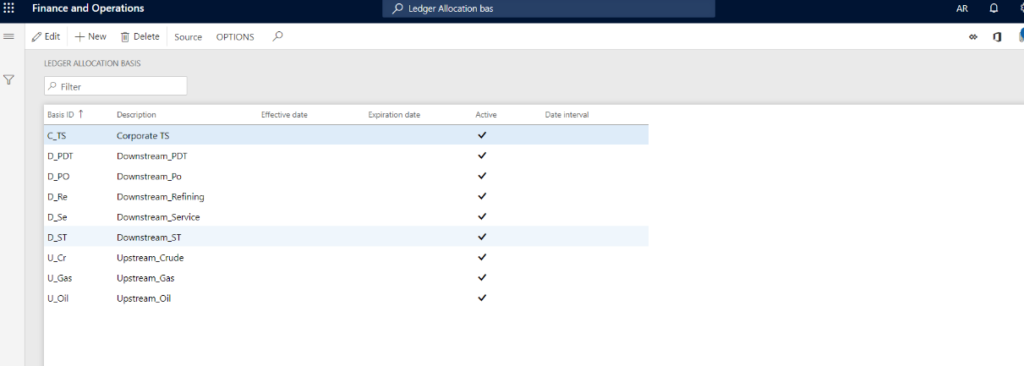 LEDGER ACCOUNT BASIS in D365 Finance and Operation