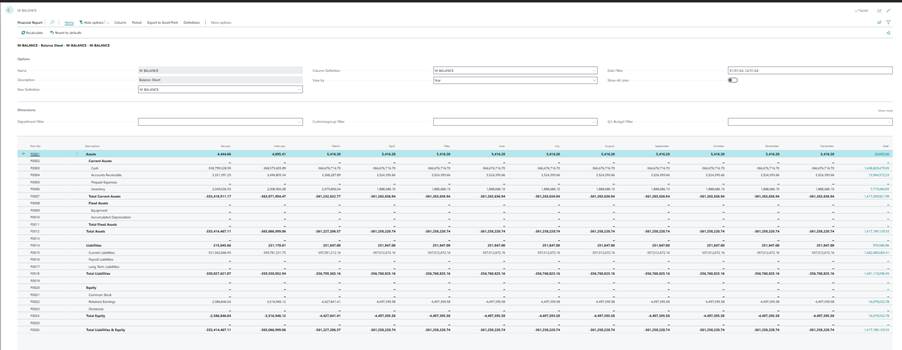 Balance Sheet using Comparison Date Formula Balance Sheet using Comparison Date Formula