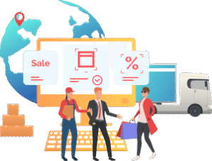 trade and distribution illustration