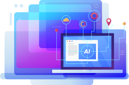 ai powered business illustration